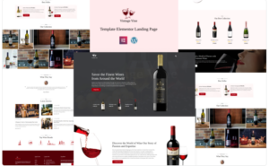 Vintage Vine - Wine shop and Vineyard Elementor Landing page Elementor Kit