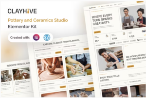 ClayHive - Pottery & Ceramics Studio Elementor Kit