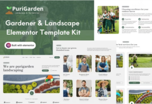 PuriGarden - Gardener & Landscape Elementor Pro Template Kit