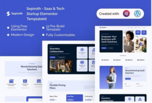 Sepiroth - Saas & Tech Startup Elementor Template Kit