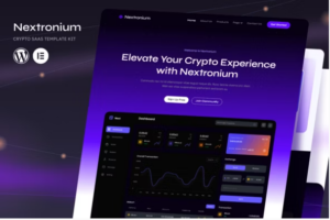Nextronium - Crypto SaaS Elementor Template Kit