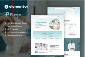 Pharmax - Pharmacy & Medical Elementor Pro Template Kit