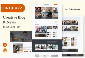 Linqbuzz - Blog & Magazine Elementor Pro Template Kit