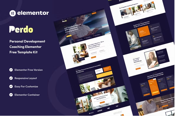 Perdo - Personal Development Coaching Elementor Template Kit
