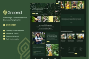 Greend - Gardening & Landscape Service Elementor Template Kit