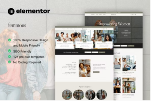 Femmous - Modern Feminine Blog Elementor Template Kit