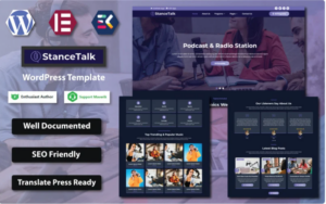 Stance Talk - Podcast & Radio Station WordPress Template WordPress Theme