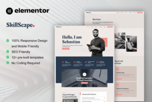 SkillScape - Creative Agency & Portfolio Elementor Template Kit