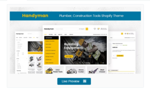 Handyman - Drag & Drop Plumber, Construction Tools Shopify Theme