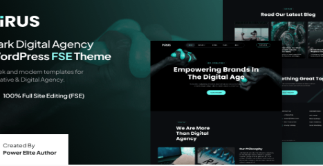 Pirus – Dark Digital Agency FSE WordPress Theme  1.0