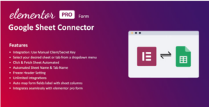 Google Sheet Connector For Elementor Forms 1.0