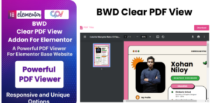 Clear PDF View Addon For Elementor 1.0