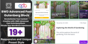 Advanced Blog Post Block Plugin For Gutenberg