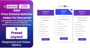 Pricing Scheme Switcher Addon For Elementor  1.0