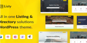 Listy - Listing & Directory Solutions WordPress Theme 1.2.2