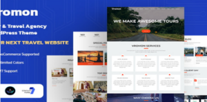 Vromon - Tour & Travel Agency WordPress Theme 2.1