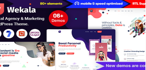 Wekala - Digital Agency & Marketing WordPress Theme  1.0