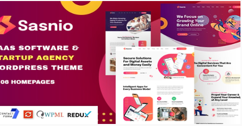 Sasnio - SaaS & Software Startup Agency WordPress Theme  1.0