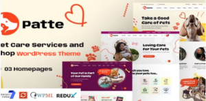 Patte - Pet Care & Pet Shop WordPress Theme  1.0