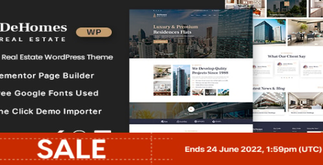 Dehomes - Single Real Estate WordPress Theme  1.0