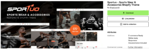 Sportuo - Sports Wear & Accessories Shopify Theme