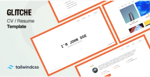 Glitche - Tailwind CSS Personal Portfolio Template