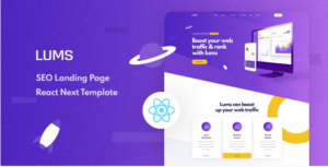 Lums - SEO Landing React NextJS Template