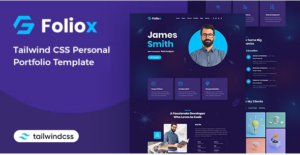 Foliox - Tailwind CSS Personal Portfolio Template