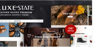 LuxeState - Leather Shoes Premium Shopify Theme