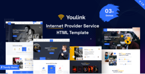 Youlink - Broadband & Internet Services HTML5 Template + RTL