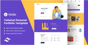 Orido - Tailwind CSS Personal Portfolio Template