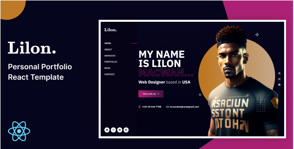 Lilon – Personal Portfolio ReactJs Template