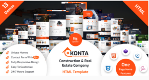 Konta - Construction & Real Estate Company HTML Template