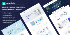 Medicia - Medical Health Clinic and eCommerce HTML5 Template