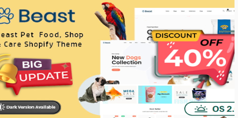 Beast - Pet Store eCommerce Shopify Theme OS 2.0
