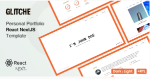 Glitche - React Personal Portfolio NextJS Template