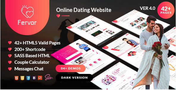 Fervor Love, Dating and Community HTML Template