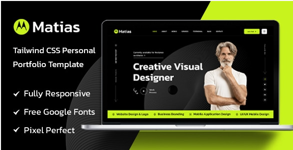 Matias - Tailwind CSS Personal Portfolio Template