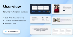 Tailwind CSS 3 Testimonial Section - Userview