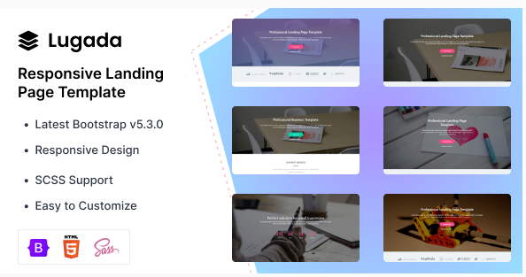 Lugada - Responsive Landing Page Template
