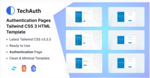 TechAuth - Auth Pages Tailwind CSS 3 HTML Template