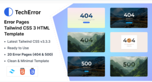 TechError - Error Page HTML Template