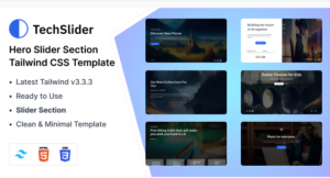 TechSlider - Hero Slider Section Tailwind CSS 3 HTML Template