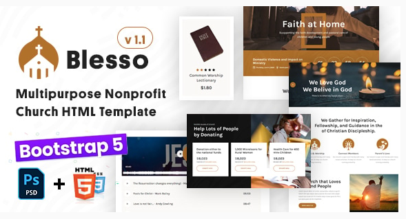 Blesso | Multipurpose Nonprofit Church HTML Template