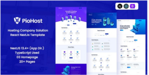 Piohost - Domain and Web Hosting React Nextjs Template