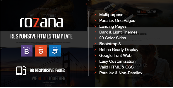Rozana - Responsive Multipurpose & One Page Parallax