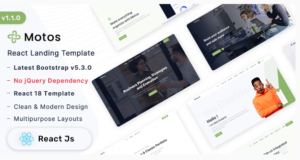 Motos - React Landing Page Template