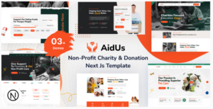 AidUs – Charity Nonprofit Next Js Template