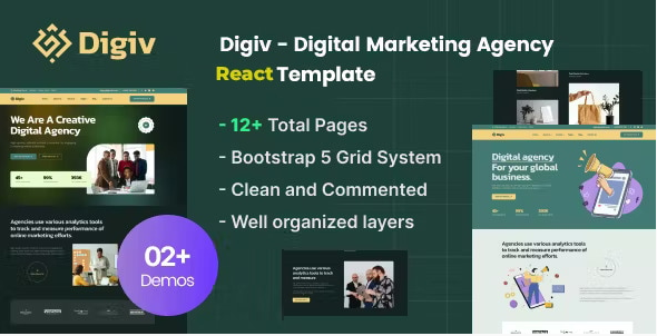 Digiv - Digital Marketing Agency React JS Template
