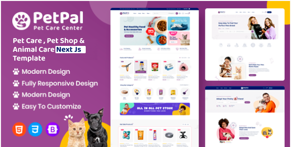 Petpal - Pet Care and Pet Shop Next Js Template